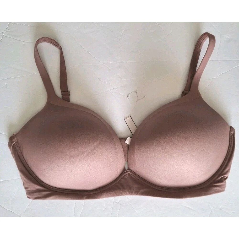 Victoria's Secret Body by Victoria Wireless Bra Sz 38DD Mauve Lightly Lined